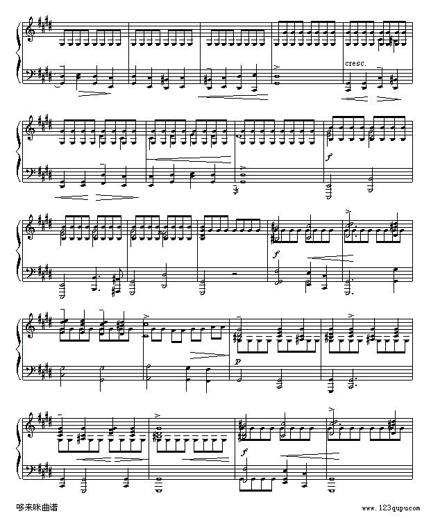 雨滴前奏曲-肖邦钢琴曲谱（图3）