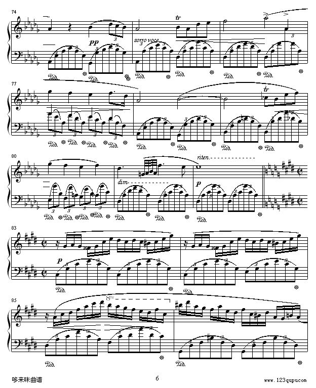 幻想即兴曲-滴漏打谱-肖邦钢琴曲谱（图6）