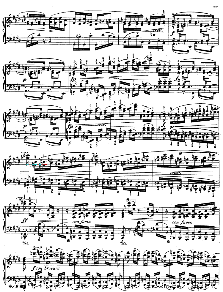 练习曲OP10No3《离别》-肖邦钢琴曲谱（图2）