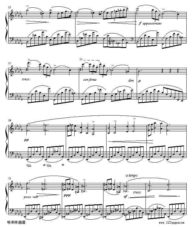 降b小调夜曲-肖邦钢琴曲谱（图2）