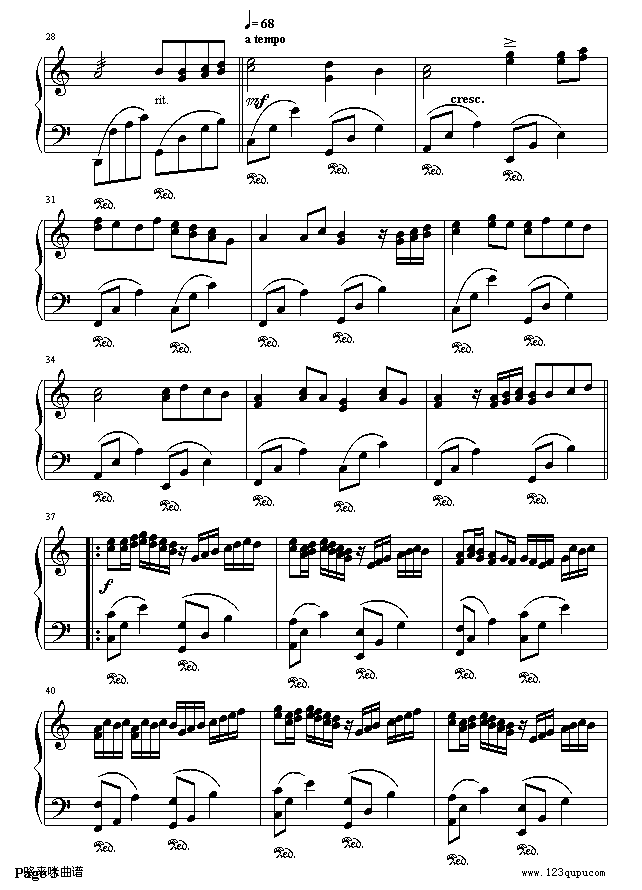 Canon (with piano)-帕赫贝尔-Pachelbel钢琴曲谱（图3）