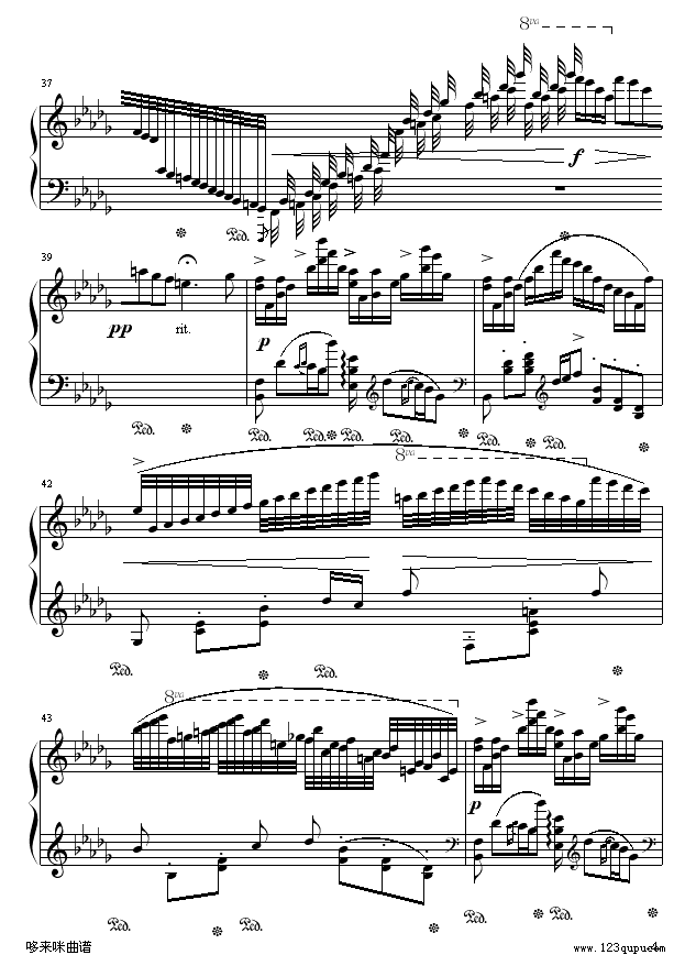 云雀-巴拉基列夫钢琴曲谱（图4）
