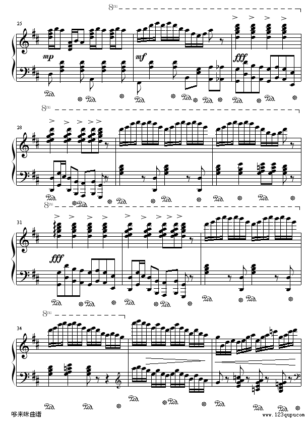 婚礼场面舞-世界名曲钢琴曲谱（图3）