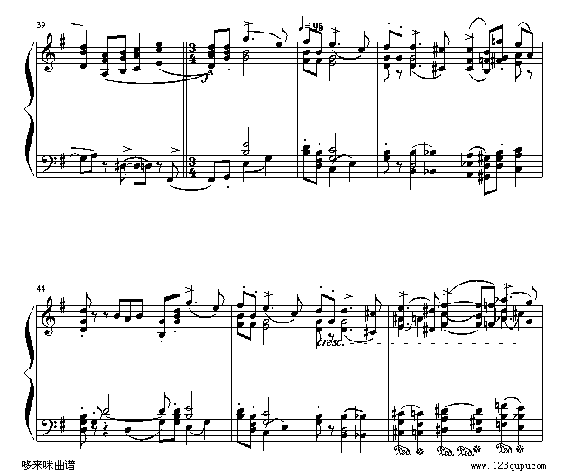 船歌-柴科夫斯基钢琴曲谱（图4）