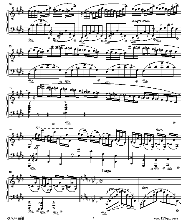 幻想即兴曲-滴漏打谱-肖邦钢琴曲谱（图3）