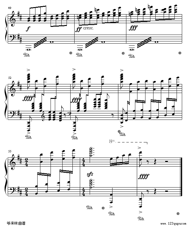 婚礼场面舞-世界名曲钢琴曲谱（图5）