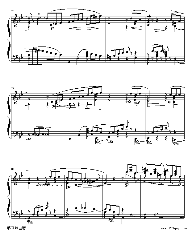 船歌-柴科夫斯基钢琴曲谱（图7）