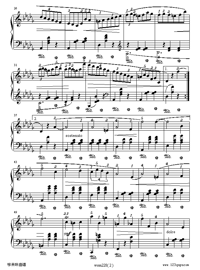 小犬圆舞曲-肖邦钢琴曲谱（图2）