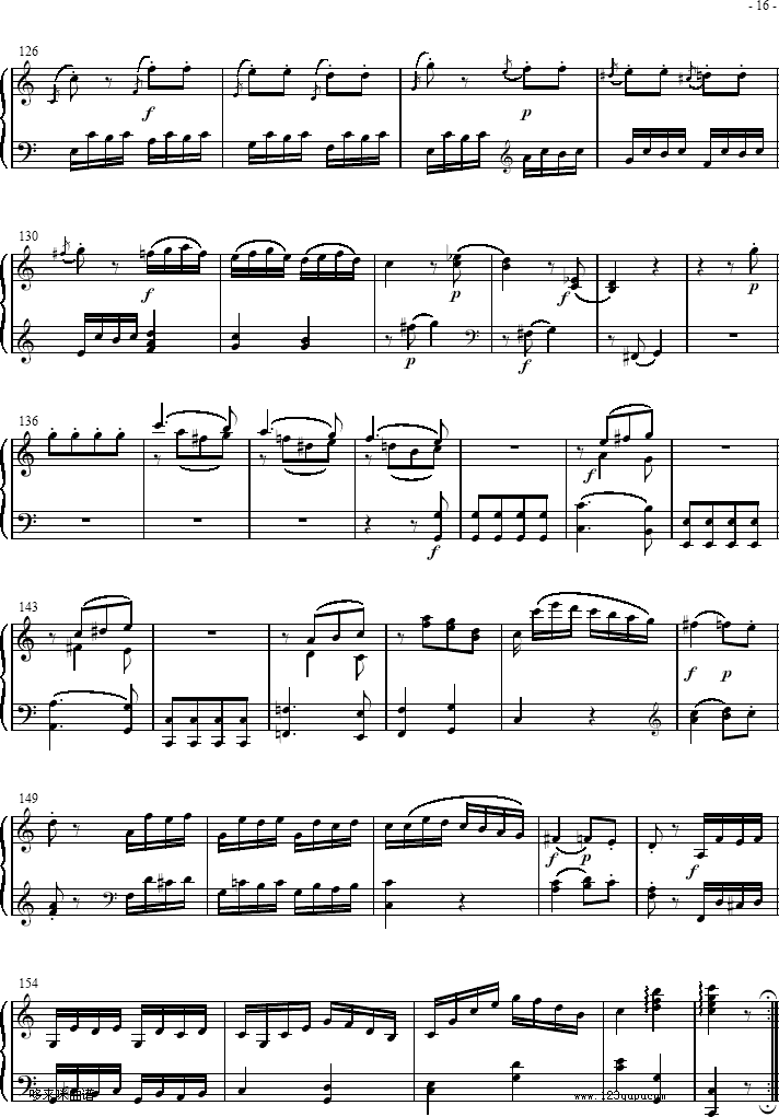 奏鸣曲 Sonatas K279 Mvt.3-莫扎特钢琴曲谱（图5）
