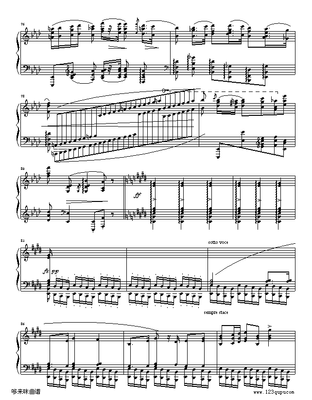 英雄波兰舞曲-肖邦钢琴曲谱（图7）