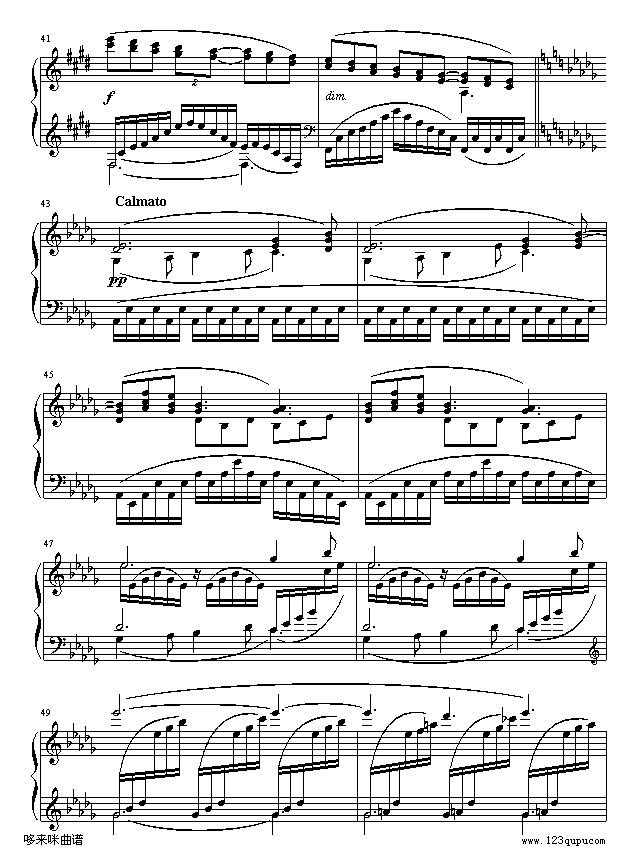 Clair de Lune-德彪西钢琴曲谱（图4）