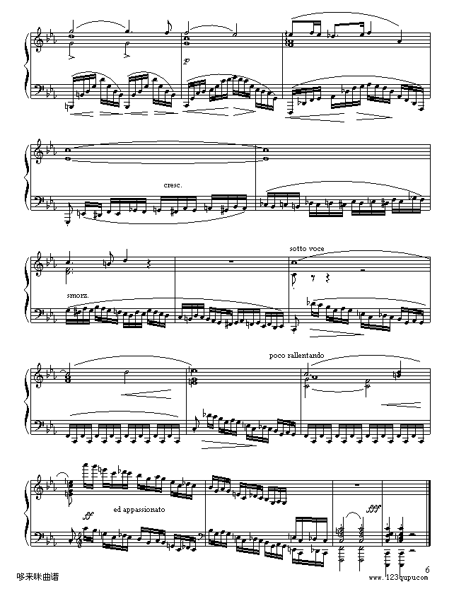 革命练习曲-肖邦钢琴曲谱（图6）