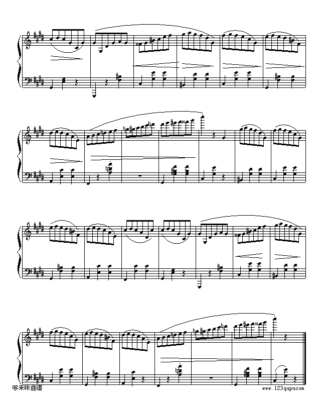 升C小调圆舞曲-肖邦钢琴曲谱（图7）