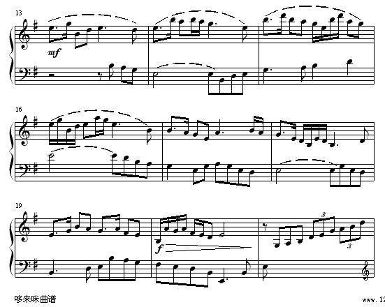 牧民歌唱毛主席-中国名曲钢琴曲谱（图2）