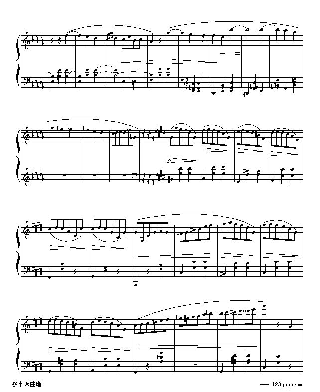 升C小调圆舞曲-肖邦钢琴曲谱（图4）