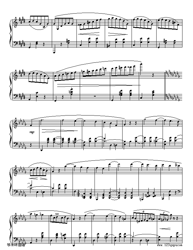 升C小调圆舞曲-肖邦钢琴曲谱（图3）