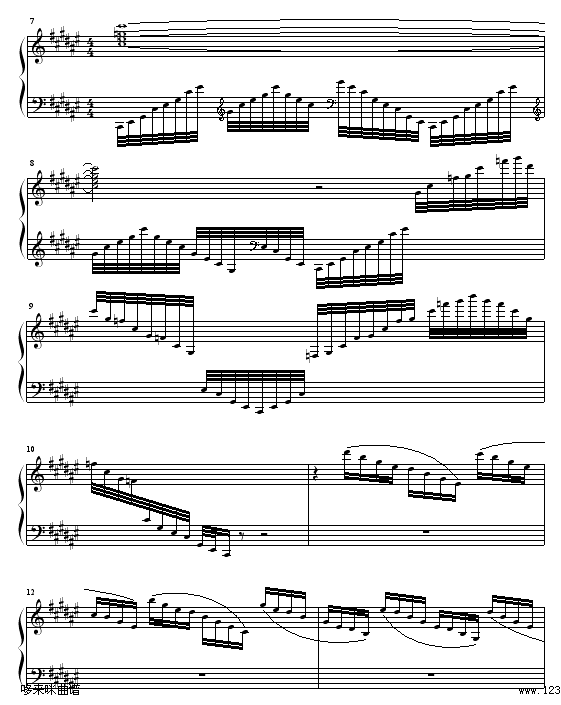 《天鹅湖组曲》之四-双人舞-柴科夫斯基钢琴曲谱（图2）