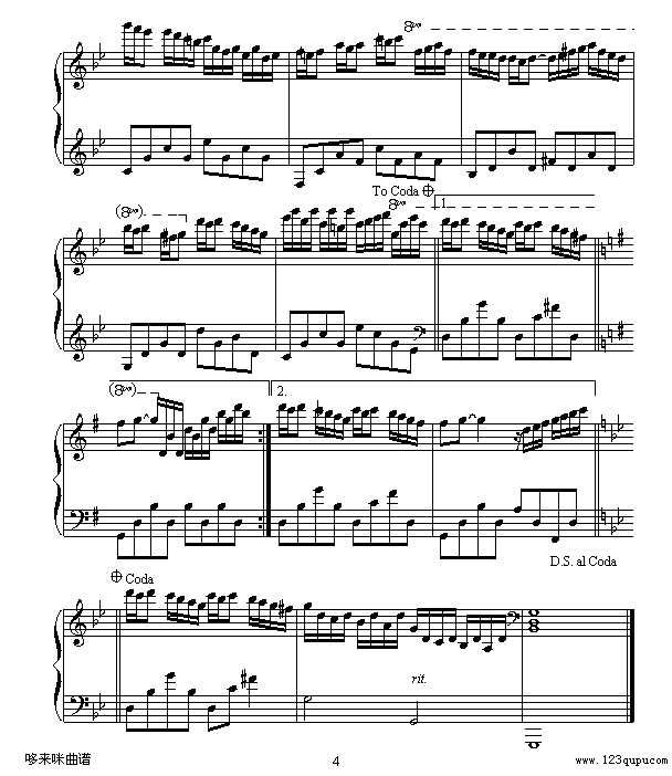 星空-克莱德曼钢琴曲谱（图4）