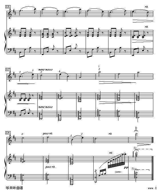 渔舟唱晚-中国名曲钢琴曲谱（图11）