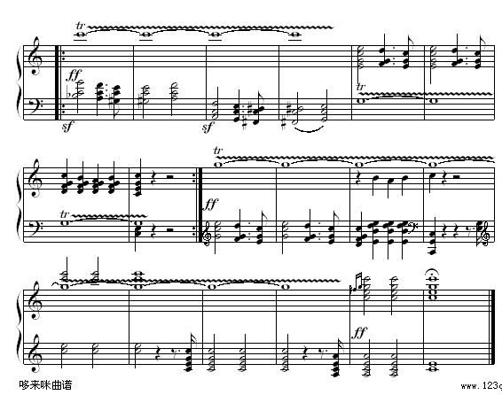 婚礼进行曲-门德尔松钢琴曲谱（图8）