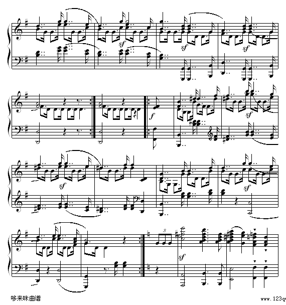 婚礼进行曲-门德尔松钢琴曲谱（图3）