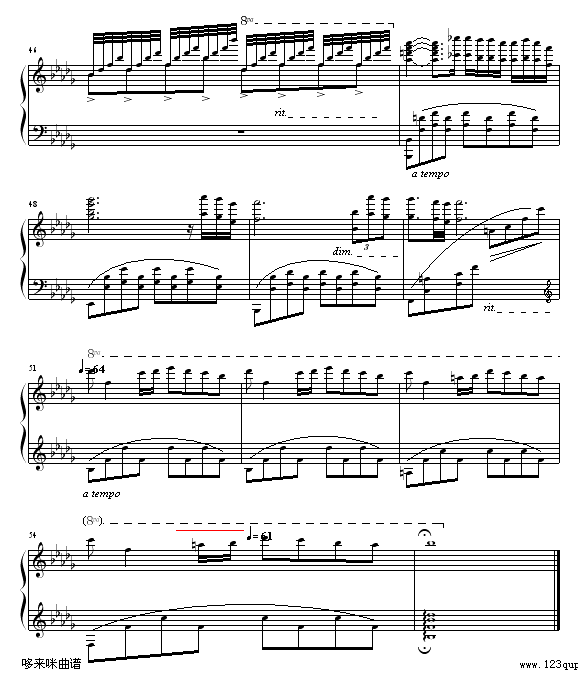 秋日的私语-克莱德曼钢琴曲谱（图5）