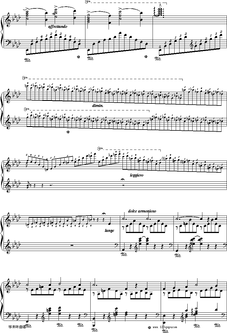 爱之梦-李斯特钢琴曲谱（图5）