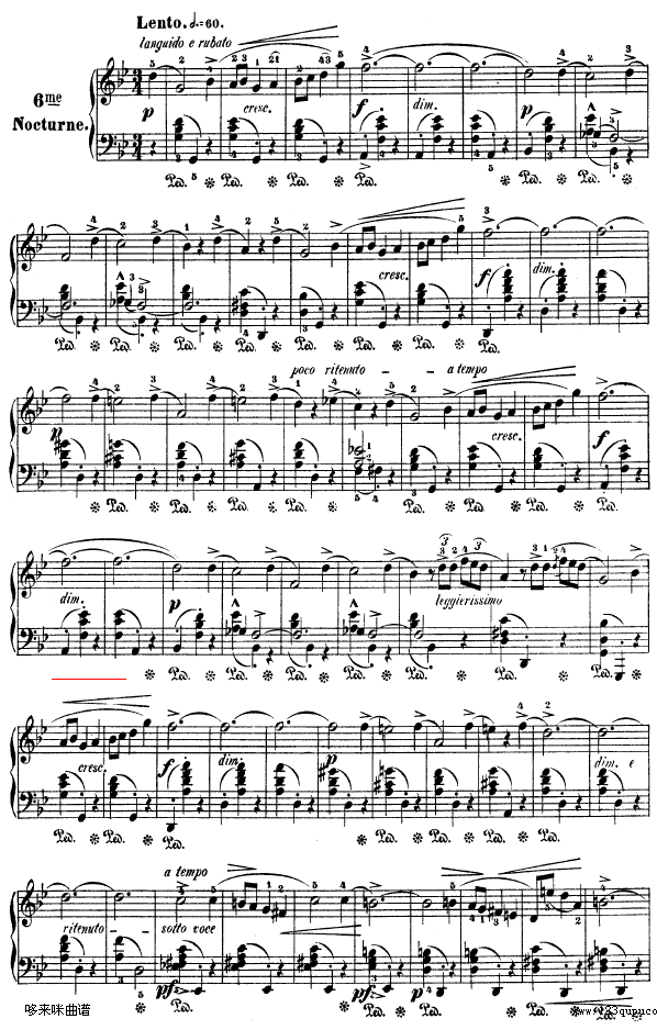 g小调夜曲作品15号 - OP15-NO.3-肖邦钢琴曲谱（图1）