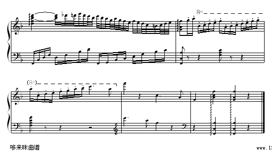 F大调浪漫曲-贝多芬钢琴曲谱（图9）