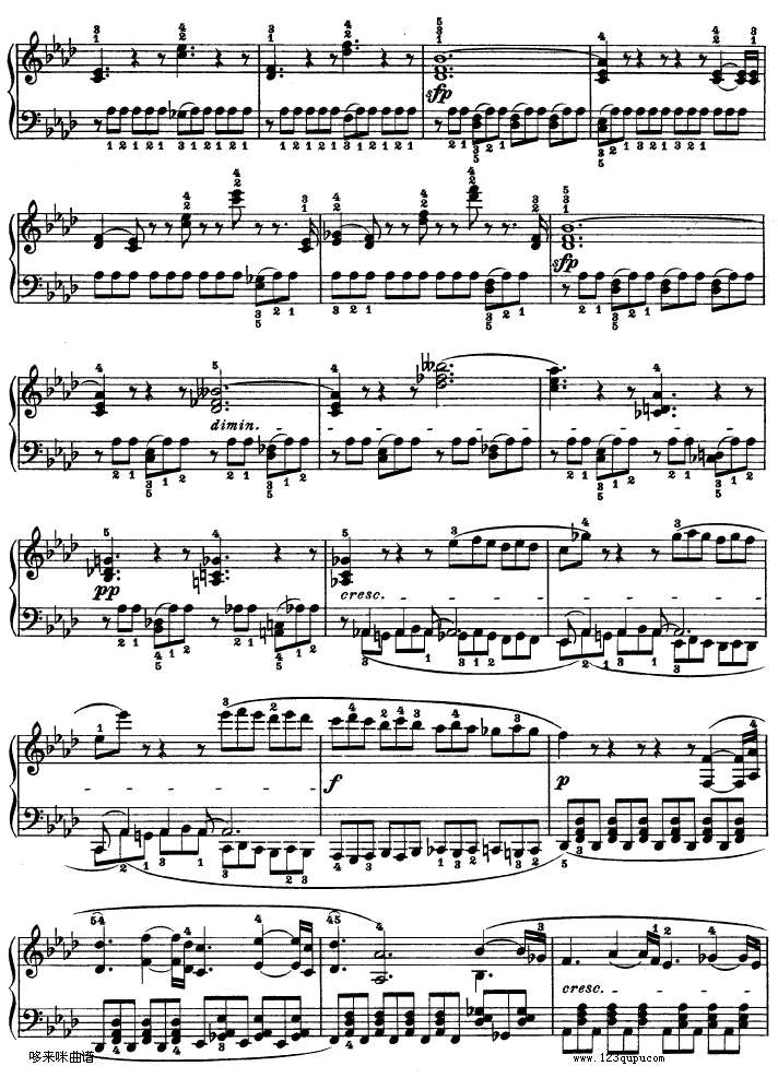 热情奏鸣曲-作品57号(第二十三钢琴奏鸣曲)-贝多芬钢琴曲谱（图6）