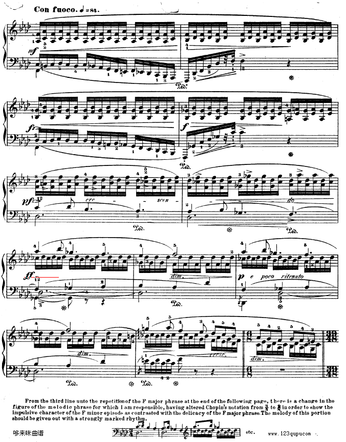 F大调夜曲作品15号 - Nocturne Op.15 No.1-肖邦钢琴曲谱（图2）