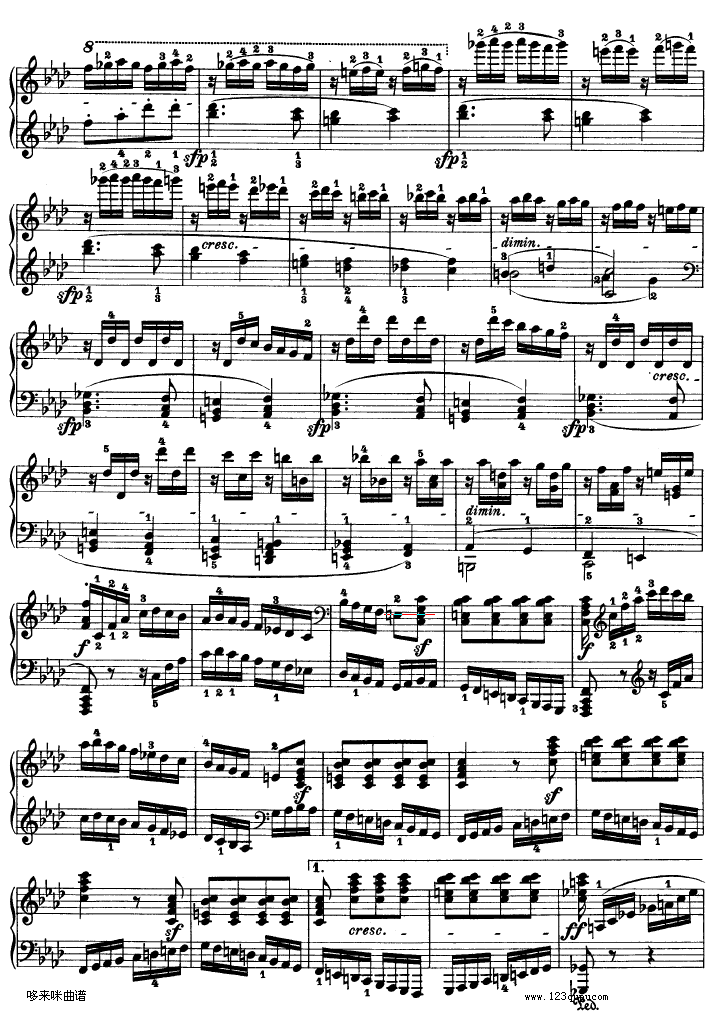 热情奏鸣曲-作品57号(第二十三钢琴奏鸣曲)-贝多芬钢琴曲谱（图27）