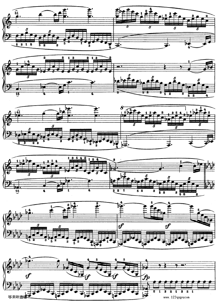 热情奏鸣曲-作品57号(第二十三钢琴奏鸣曲)-贝多芬钢琴曲谱（图5）