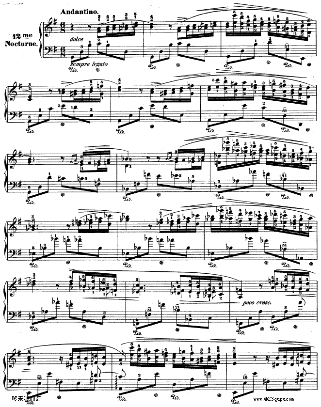 G大调夜曲作品37号 NO.2-肖邦钢琴曲谱（图1）
