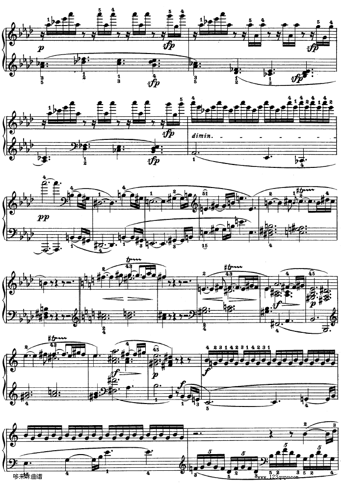 热情奏鸣曲-作品57号(第二十三钢琴奏鸣曲)-贝多芬钢琴曲谱（图4）