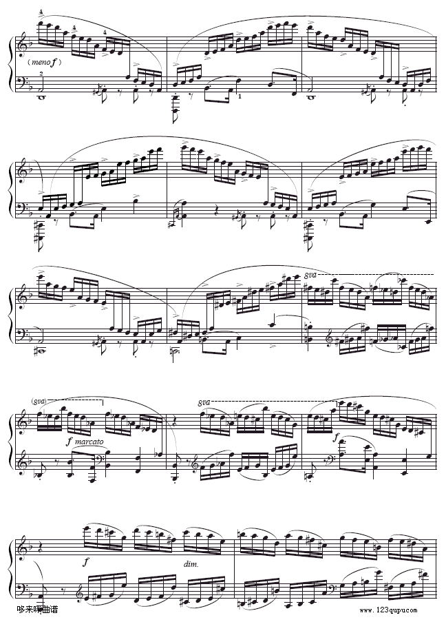 第八练习曲-Etude Op.10-8-肖邦钢琴曲谱（图3）