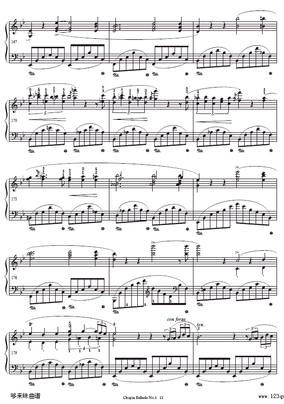 第一叙事曲-Ballade No.1-肖邦钢琴曲谱（图11）