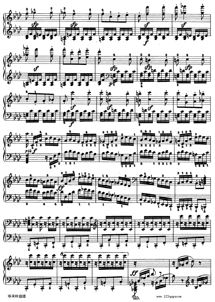 热情奏鸣曲-作品57号(第二十三钢琴奏鸣曲)-贝多芬钢琴曲谱（图24）