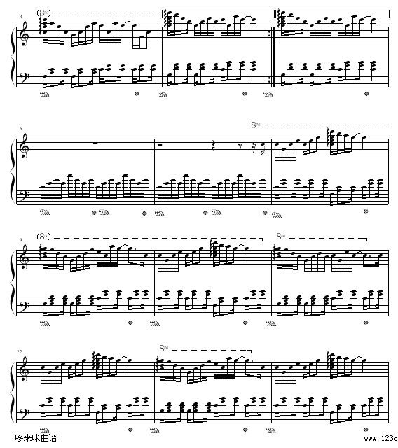跳舞音乐盒-克莱德曼钢琴曲谱（图2）