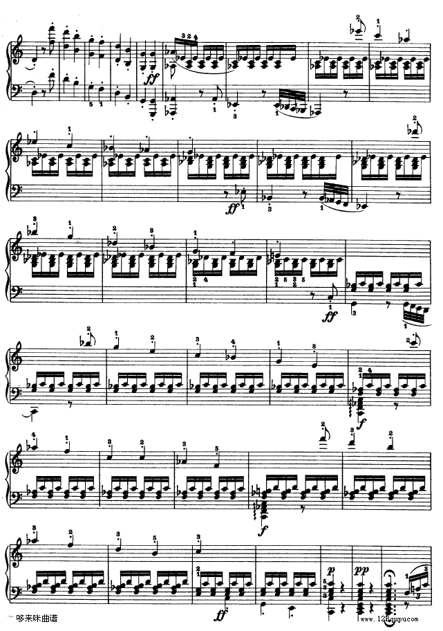 A大调第二钢琴奏鸣曲-贝多芬钢琴曲谱（图4）