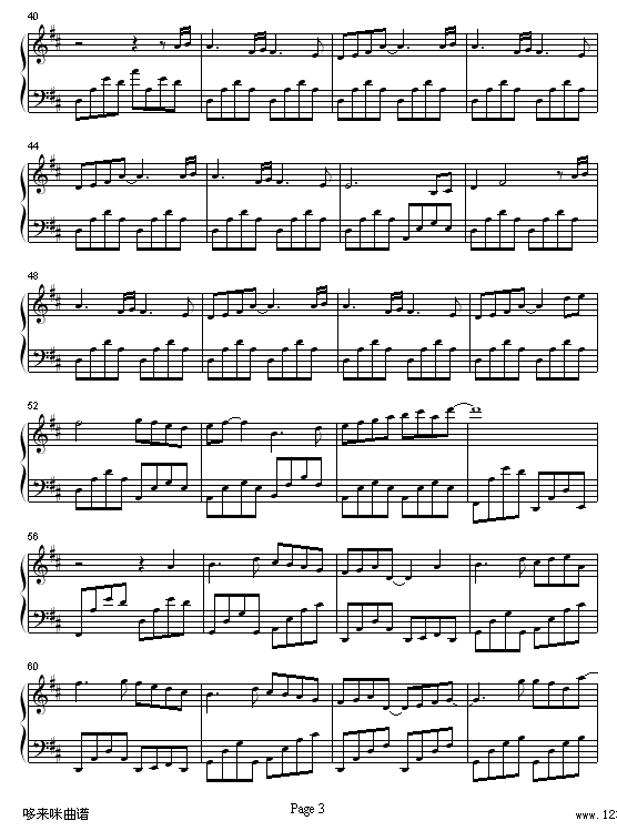 比特里克斯-班得瑞钢琴曲谱（图3）