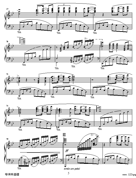 听海-克莱德曼钢琴曲谱（图5）