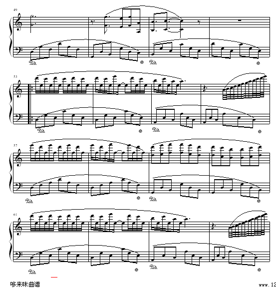 克劳汀幻想曲-马克西姆钢琴曲谱（图4）