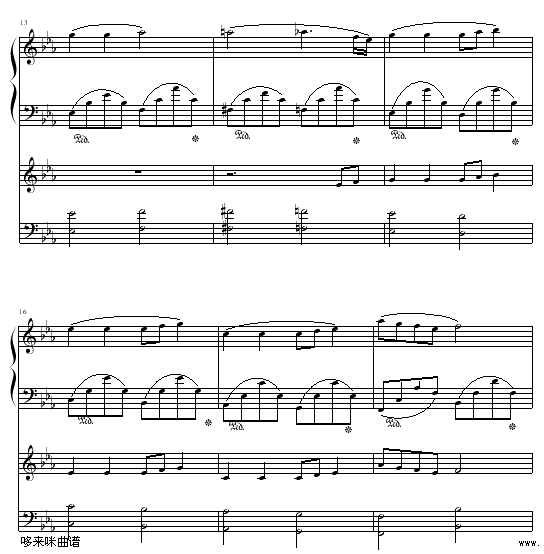 一段恋情-班得瑞钢琴曲谱（图3）