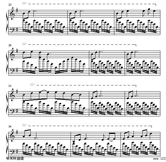 为了谁-中国名曲钢琴曲谱（图3）