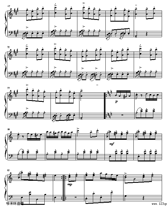 土耳其进行曲-公孙剑-莫扎特钢琴曲谱（图4）