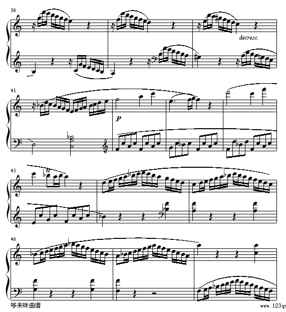 奏鸣曲 Sonatas K545-莫扎特钢琴曲谱（图4）