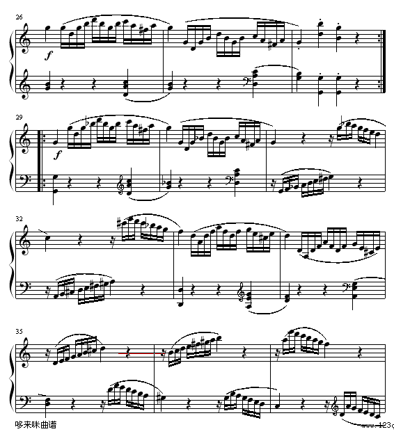 奏鸣曲 Sonatas K545-莫扎特钢琴曲谱（图3）