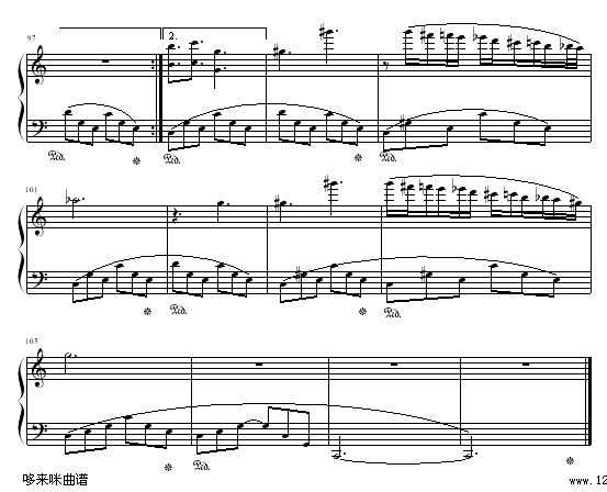 克劳汀幻想曲-马克西姆钢琴曲谱（图7）
