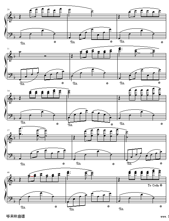 日薄西山情依依-克莱德曼钢琴曲谱（图3）